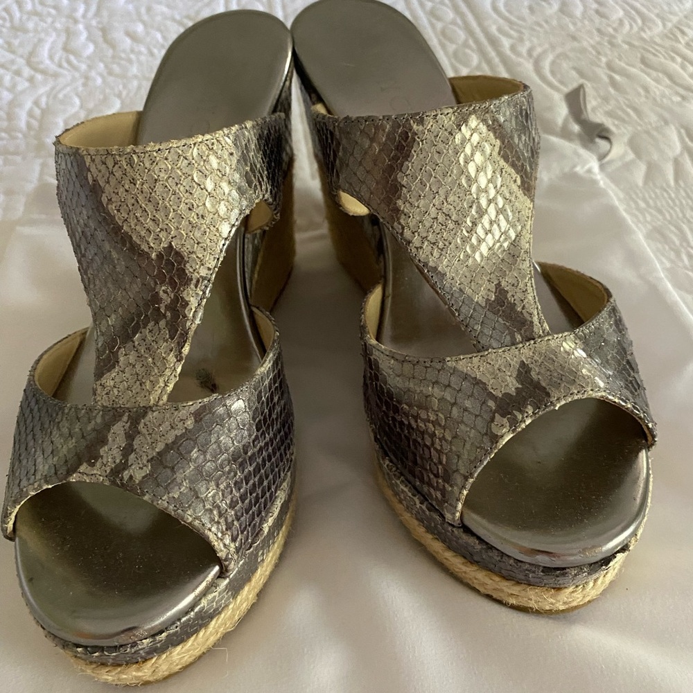 Jimmy Choo Espadrille Platform Python Sandals - image 2